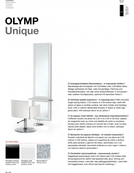 TABLE DE COIFFAGE OLYMP UNIQUE