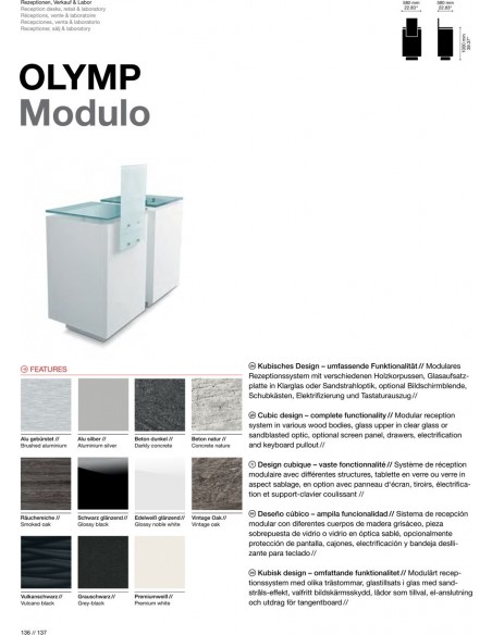 COMPTOIR DE RECEPTION OLYMP MODULO COIFFURE