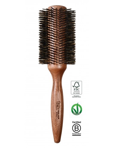 BOAR BRUSH MAHOGANY ROUND TEK PROFESSIONAL 70 mm