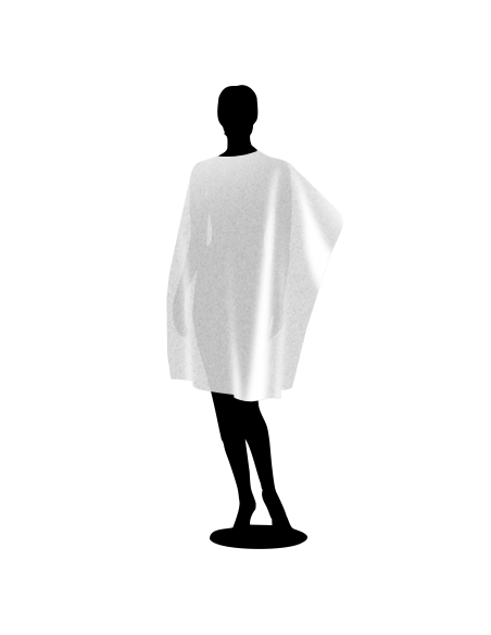 CAPE PEIGNOIR JETABLE Blanche Longue x 25 Coiffeurs et Barbiers
