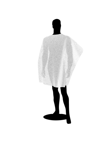 CAPE DISPOSABLE BATHROBE White Long x 25