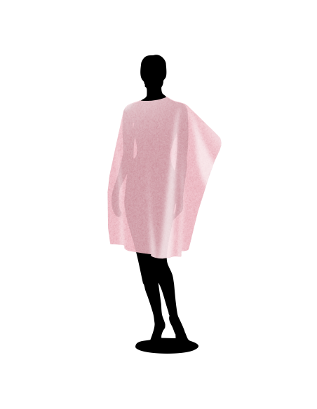CAPE BATHROBE DISPOSABLE Pink Long x 25