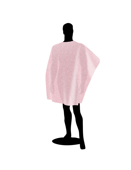 CAPE BATHROBE DISPOSABLE Pink Long x 25