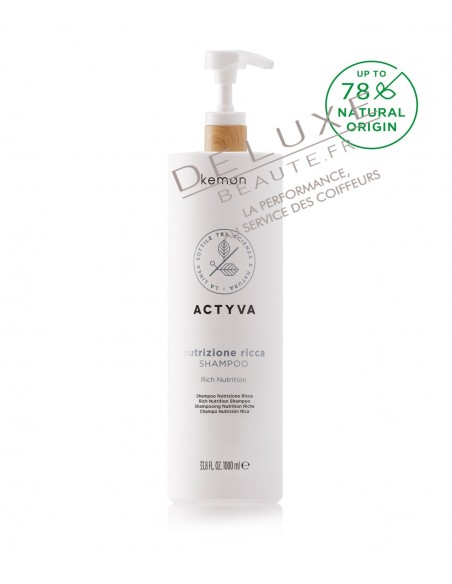 SHAMPOING NUTRIZIONE RICCA ACTYVA Cheveux très Secs 1000 ml VELIAN Complex