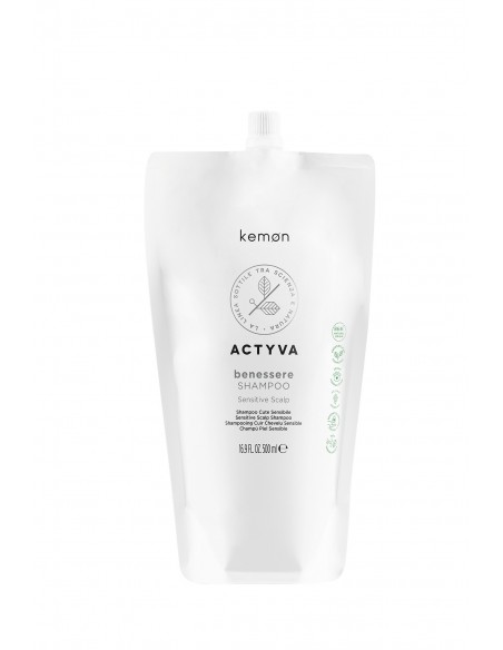 SHAMPOING ACTYVA BENESSERE 500 ml RECHARGE Cuir Chevelu Sensible VELIAN COMPLEX