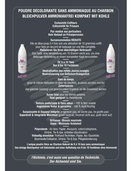 Ammonia-free BLEACHING POWDER DELUXE BEAUTE