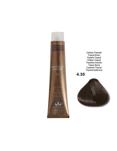 COLORATION SOLFINE - CHATAÏN TROPICAL  N° 4 . 35 - 100 ml