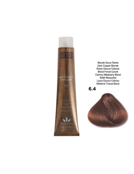 COLORATION SOLFINE - CHATAÏN CLAIR CUIVRE  N ° 6 . 4 - 100 ml