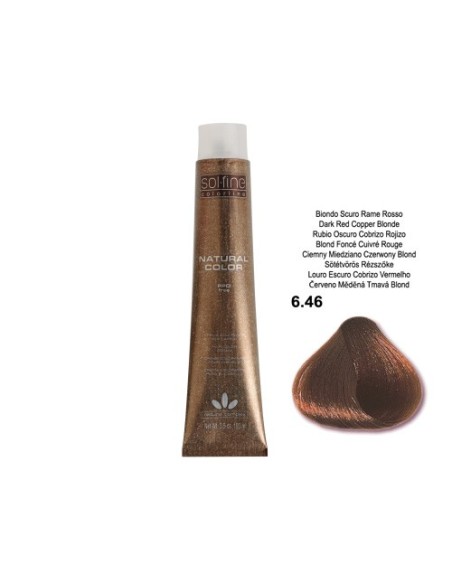 COLORATION SOLFINE - BLOND FONCE CUIVRE ROUGE  N° 6 . 46 - 100 ml