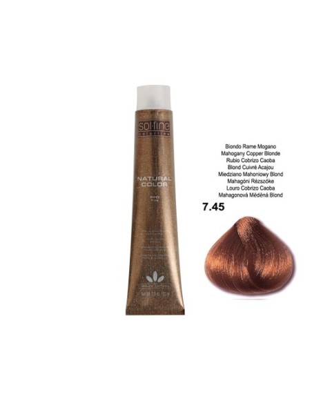 COLORATION SOLFINE - BLOND CUIVRE ACAJOU  N° 7 . 45 - 100 ml