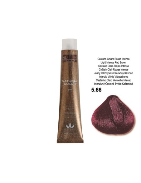 COLORATION SOLFINE - CHATAÏN ROUGE INTENSE  N ° 5 . 66 - 100 ml