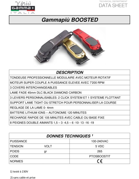 TONDEUSE GAMMA PIU BOOSTED CLIPPER