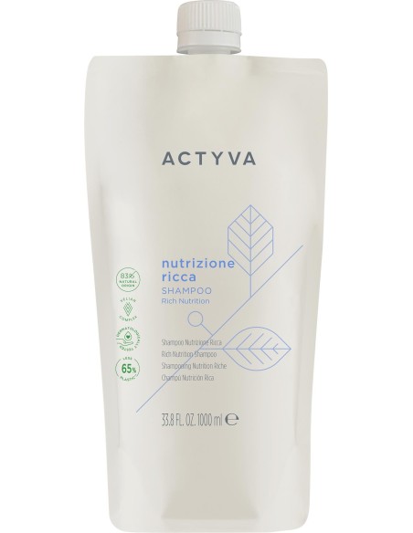 SHAMPOING ACTYVA NUTRIZIONE RICCA 1000 ml (Cheveux très secs) Recharge Bac