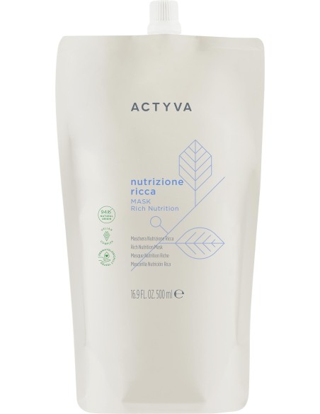 MASQUE ACTYVA NUTRIZIONE RICCA 500 ml Recharge (Cheveux très secs)
