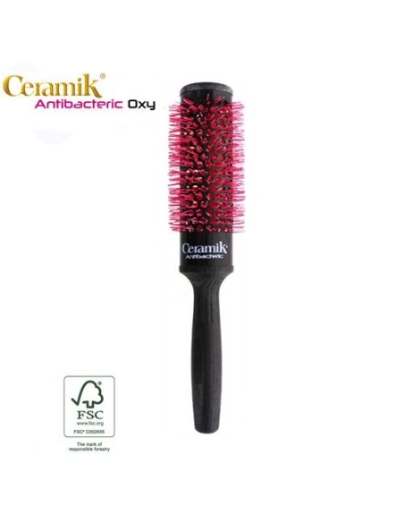 HAIRDRESSERS' BRUSH ANTIBACTERIC OXYGENE ORIGINAL PRODUCT 36 mm CERAMIK