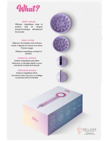 SECHE CHEVEUX SILKY CURL pour les cheveux bouclés