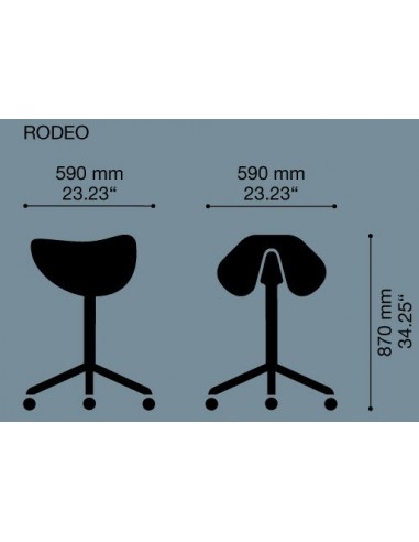 TABOURET DE COIFFURE RODEO Avec Dossier